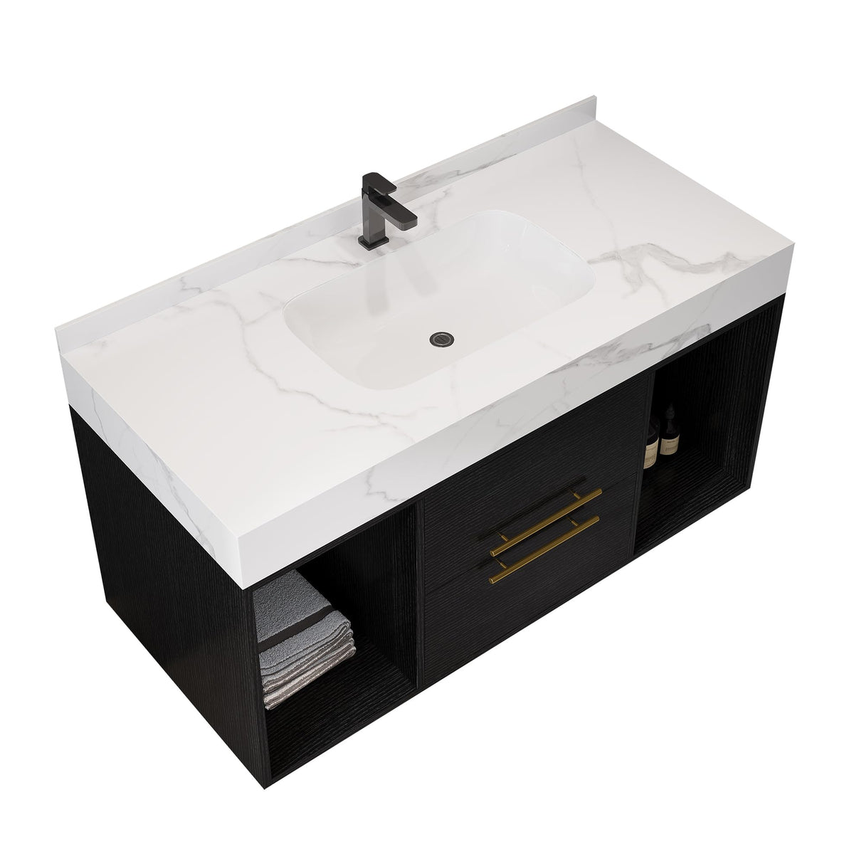 39.4 Inch Floating Bathroom Vanity,Bathroom Vanity with Sink,Bathroom Cabinet