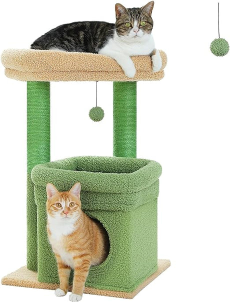 Cat Tree Tower for Indoor Cats with Private Cozy Cat Condo