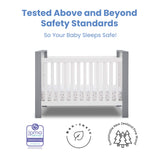 Miles 4-in-1 Convertible Crib, Bianca White/Textured Cloud