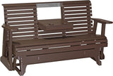5' Plain Double Glider Bench, 2 Person Glider Chair, 2 Seat Outdoor Glider, Outdoor
