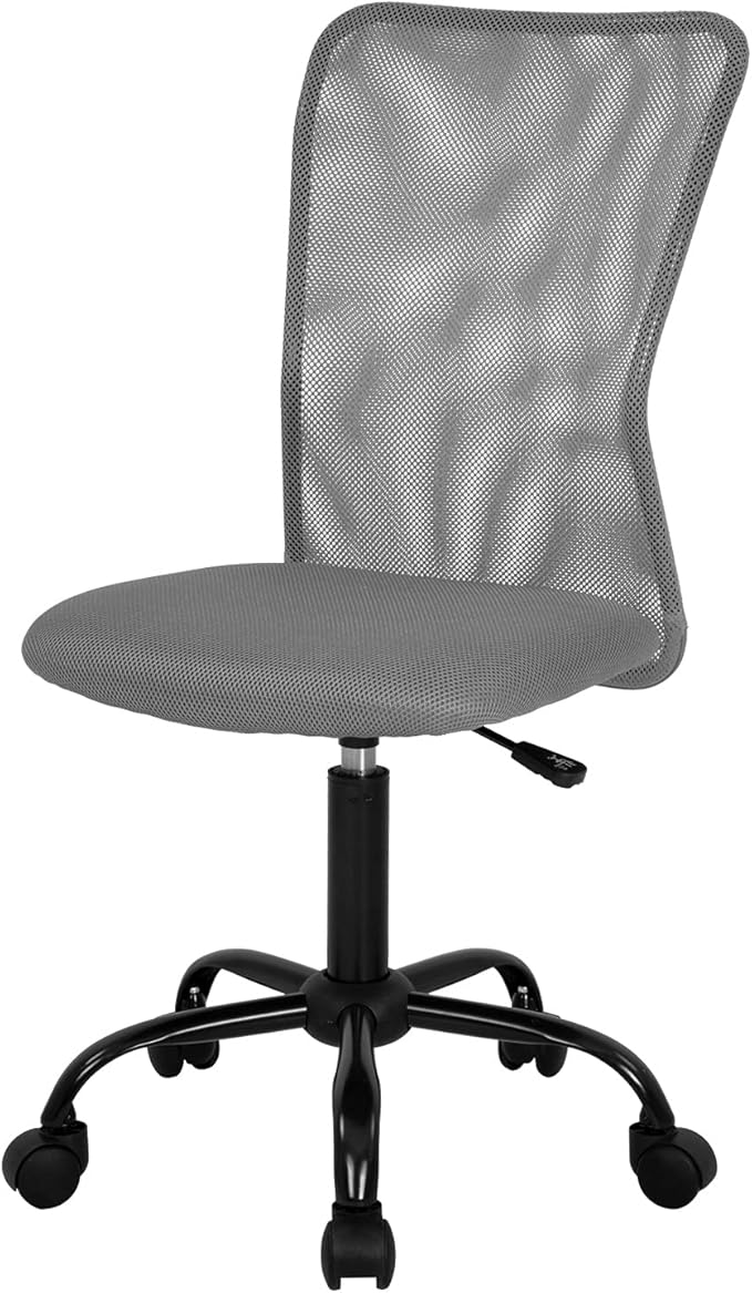 Chair Mid Back Mesh Desk Chair Armless Computer Chair Ergonomic Task Rolling Swivel