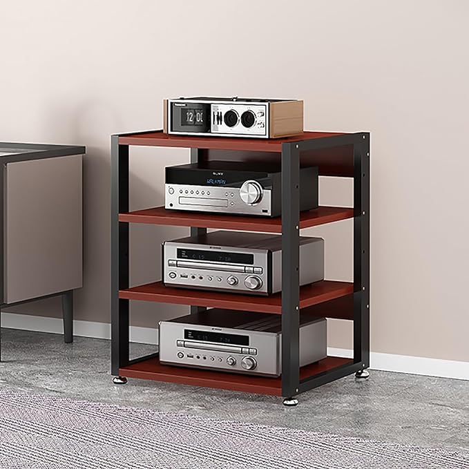 Media Cabinet Stand Audio/Video Component Cabinet Stereo Rack Audio Tower