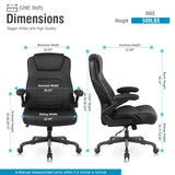 Executive Ergonomic Office Chair - Big and Tall Office Chair for Heavy People, PU Leather