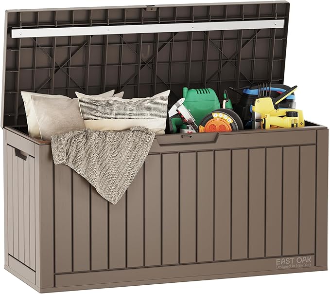 Outdoor Storage Box, 31 Gallon Deck Box Indoor and Outdoor Use