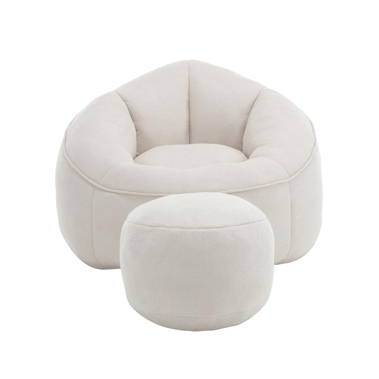 Bean bag sofa chair with foam padded velvet bean bag chair