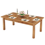 70.87" Wood Dining Table for 6-8 People, Modern Large Rectangle Kitchen Table,