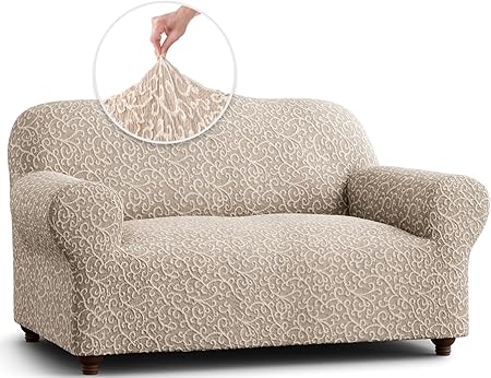 BY GA.I.CO. Loveseat Slipcover - Oversized Chair Cover - Stretch Couch