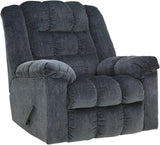 Ludden Ultra Plush Manual Rocker Recliner with Tufted Back, Dark Brown