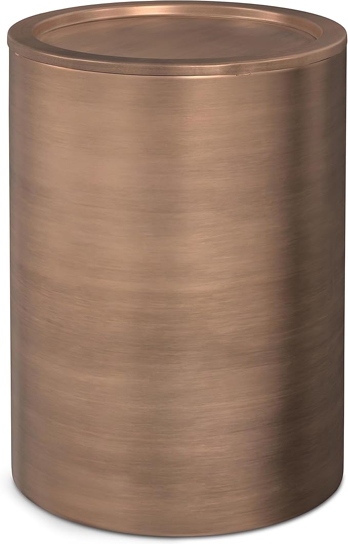 Corbin 16 inch Wide Metal Side Table in Hammered Antique Copper