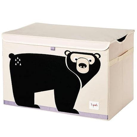 Toy Chest for Kids with Lid and Handles - Collapsible Toy Storage Bin/Trunk/Box/Basket