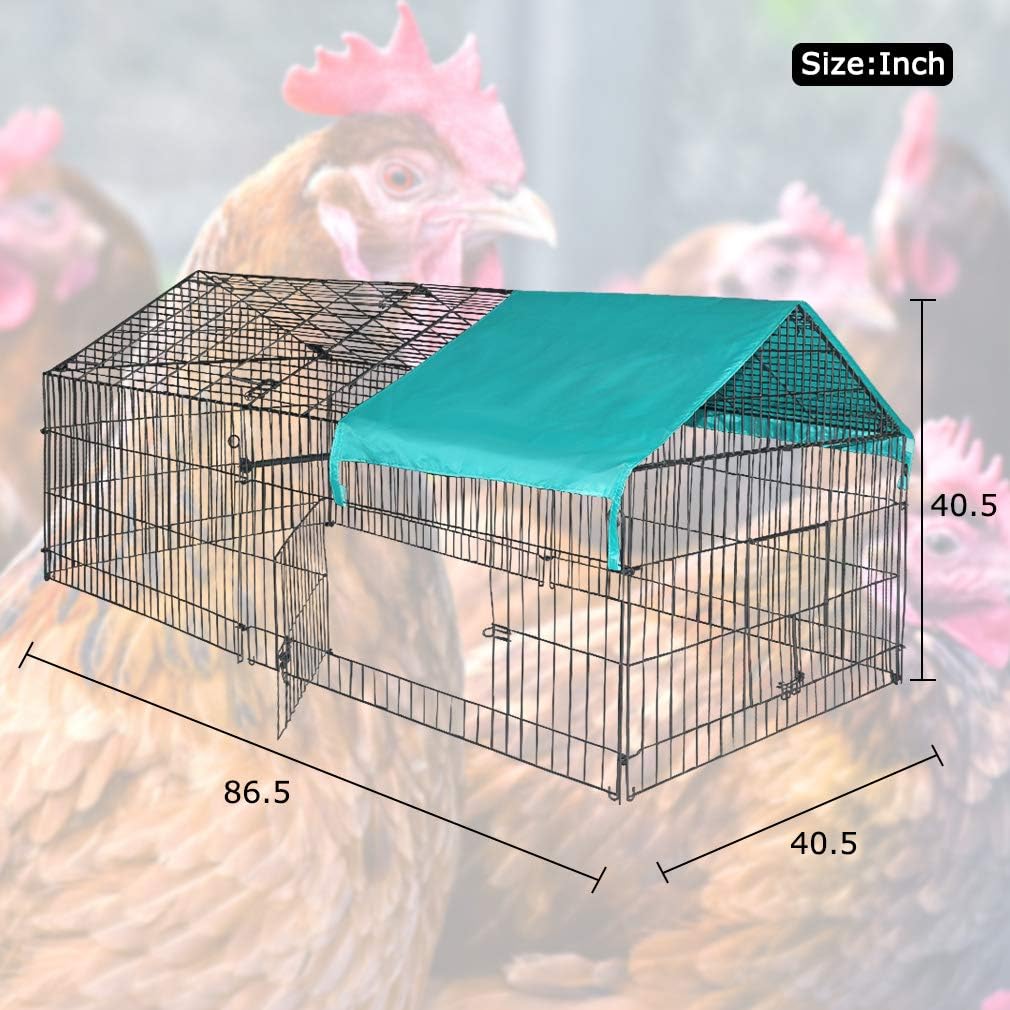 PetHaven Black Metal Playpen – Waterproof Outdoor Pet Run