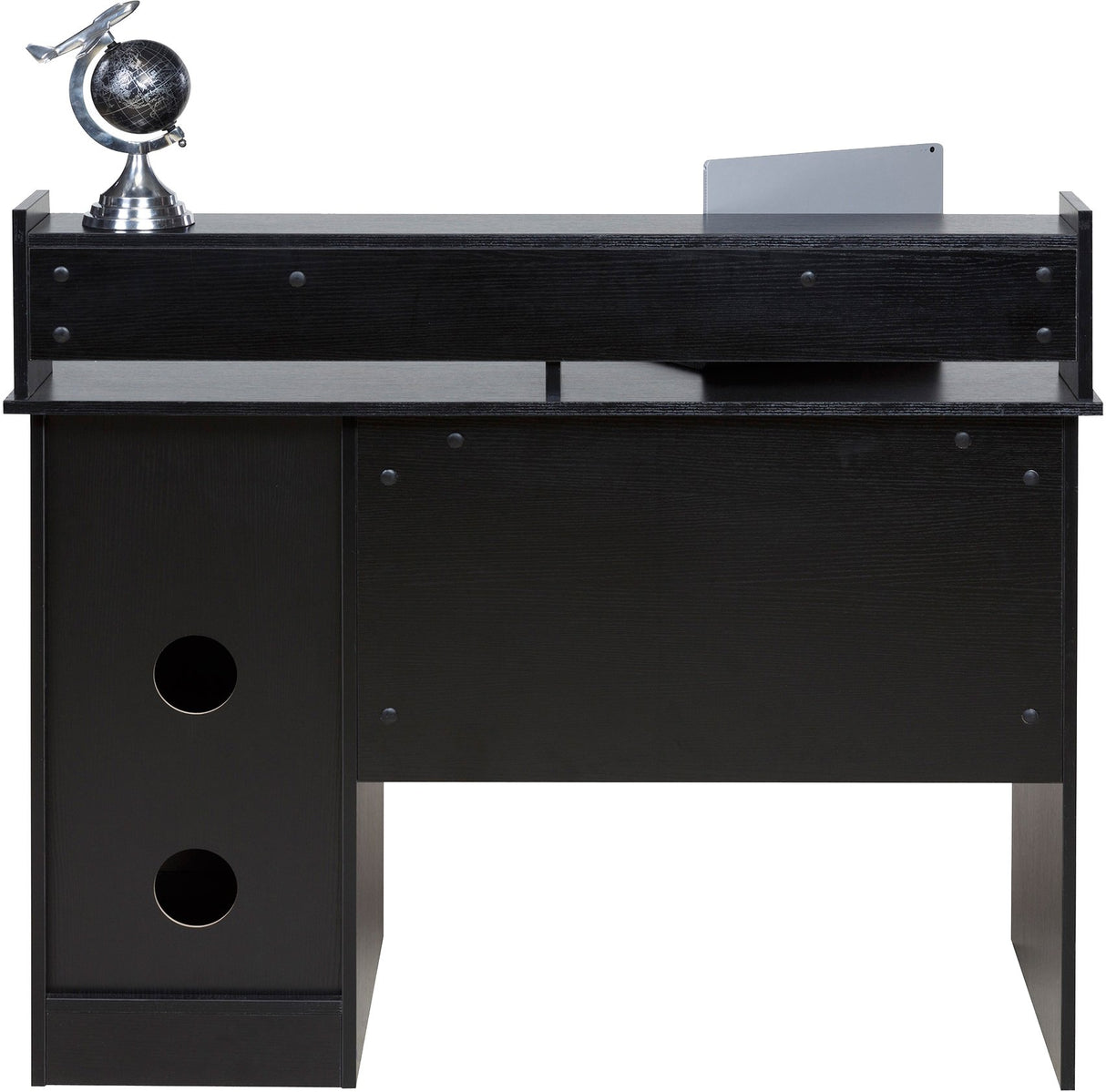 Essential Computer Desk, Hutch with Pull-Out Keyboard, Black