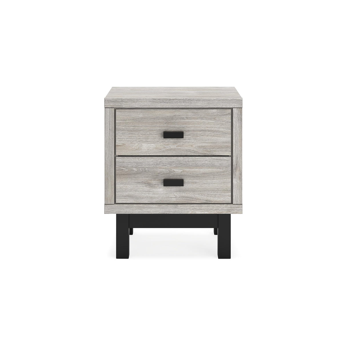 Design by Ashley Vessalli Nightstand, 22" W x 16" D x 25" H, Light Gray & Black