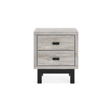 Design by Ashley Vessalli Nightstand, 22" W x 16" D x 25" H, Light Gray & Black