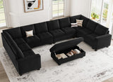 Oversized Modular Sectional Sofa U Shaped Sofa with Storage Ottoman