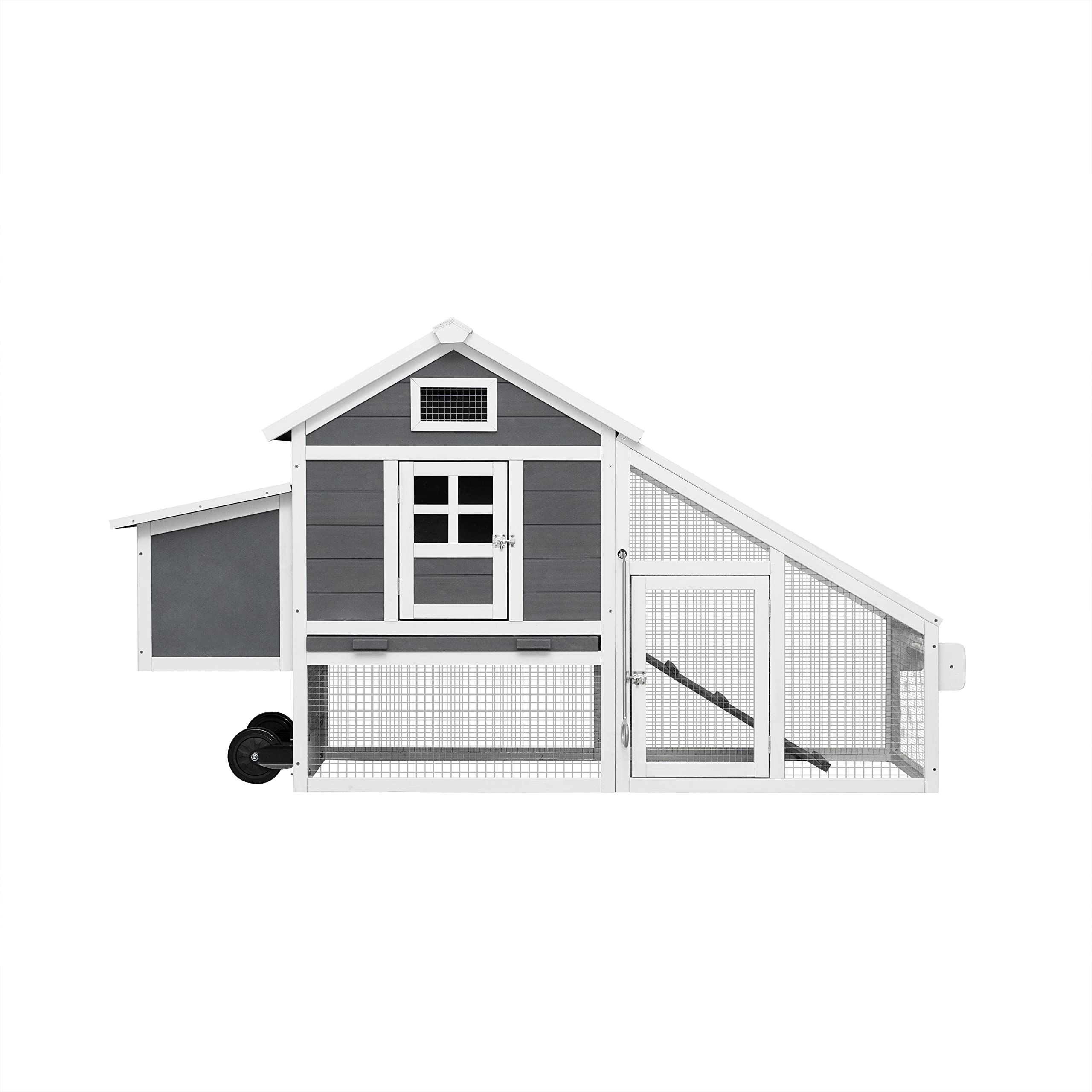 RolliRoost Wooden Chicken Coop with Nesting Box, Tray & Wheels