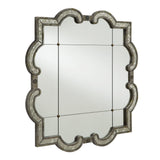 Fantina Antique Silver Paned Wall Mirror by Classic