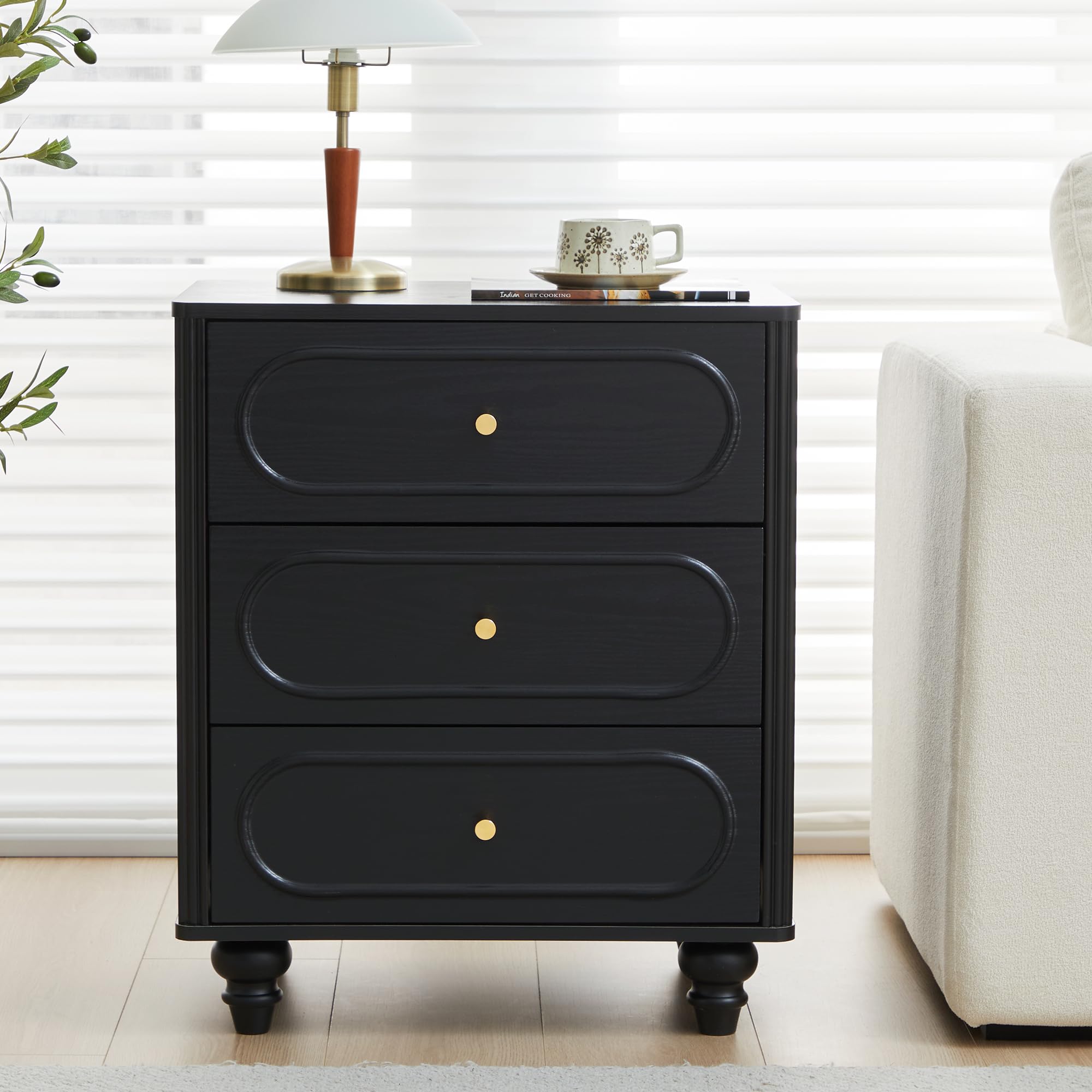 Dresser for Bedroom Set of 2, Mid Century Modern Chest of Drawers