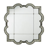 Fantina Antique Silver Paned Wall Mirror by Classic