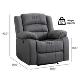 Classic Power Recliner Chair, Oversized Electric Overstuffed Chair with Soft Cushion