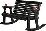 Heavy Duty 800 Lb Roll Back Pressure Treated Double Rocker with Cupholders (Unfinished)