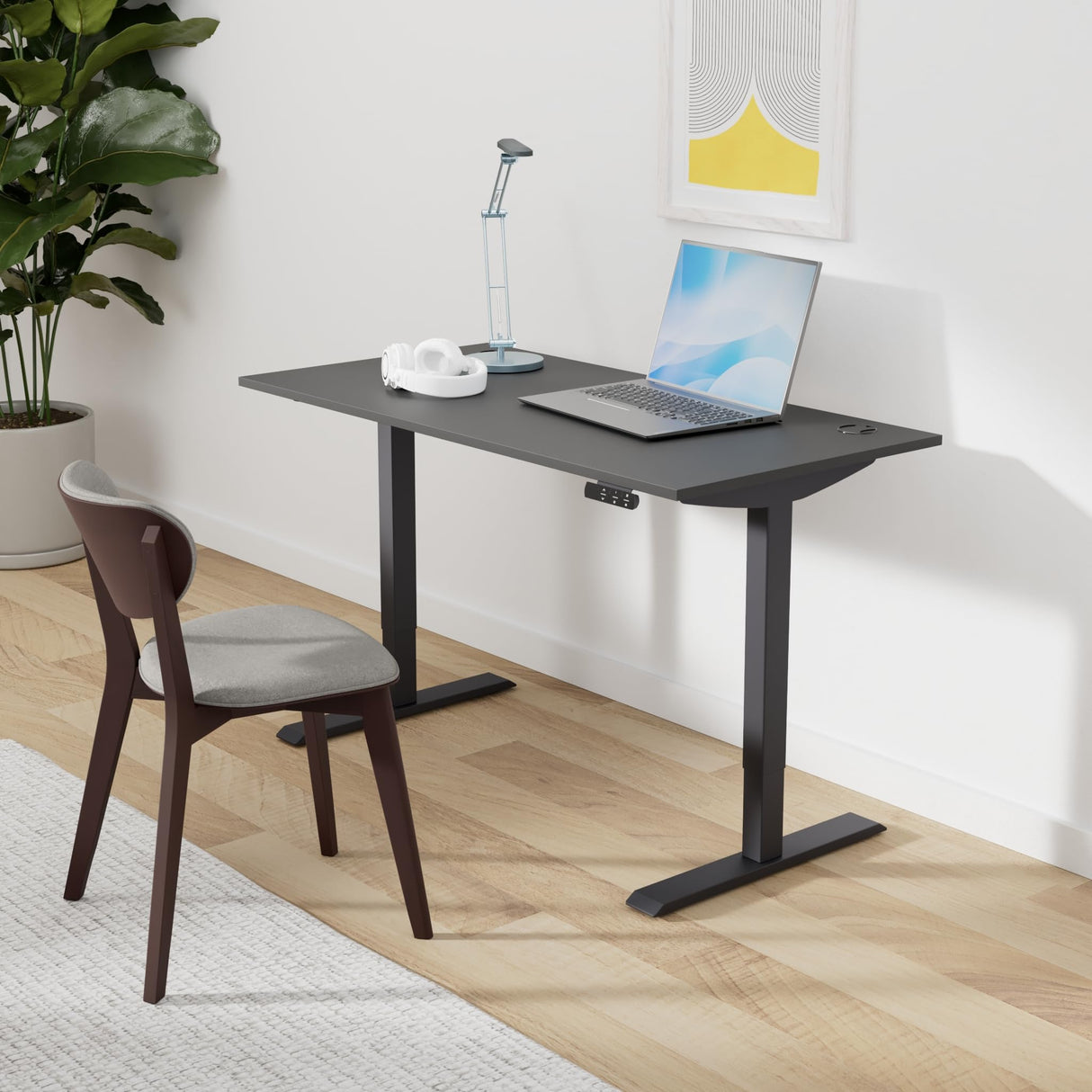 Electric Standing Desk 48 x 24 Inches Adjustable Height Desk, Dual Motor Stand Up Computer Desk