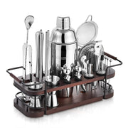 Cocktail Shaker Set Bartender Kit with Stand | Complete 24-Piece Bar Set Cocktail Kit