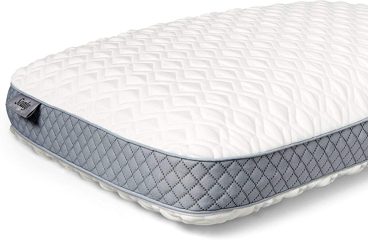 Molded Bed Pillow for Pressure Relief, Adaptive Memory Foam with Washable Knit Cover