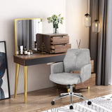 Home Office Desk Chair, Faux Leather Desk Chair with Wheels and Armrests