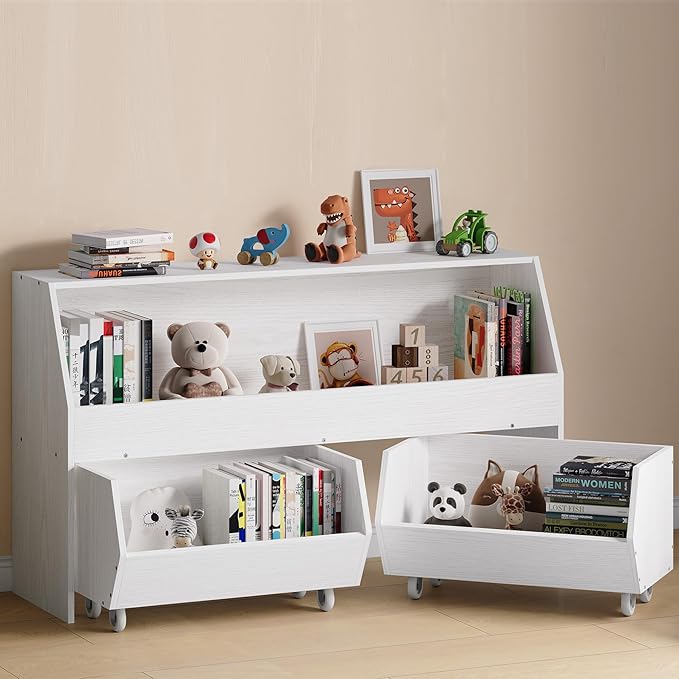 Toy Storage Cabinet and Organizer, Boys and Girls Bookshelf Muti-Functional Kids