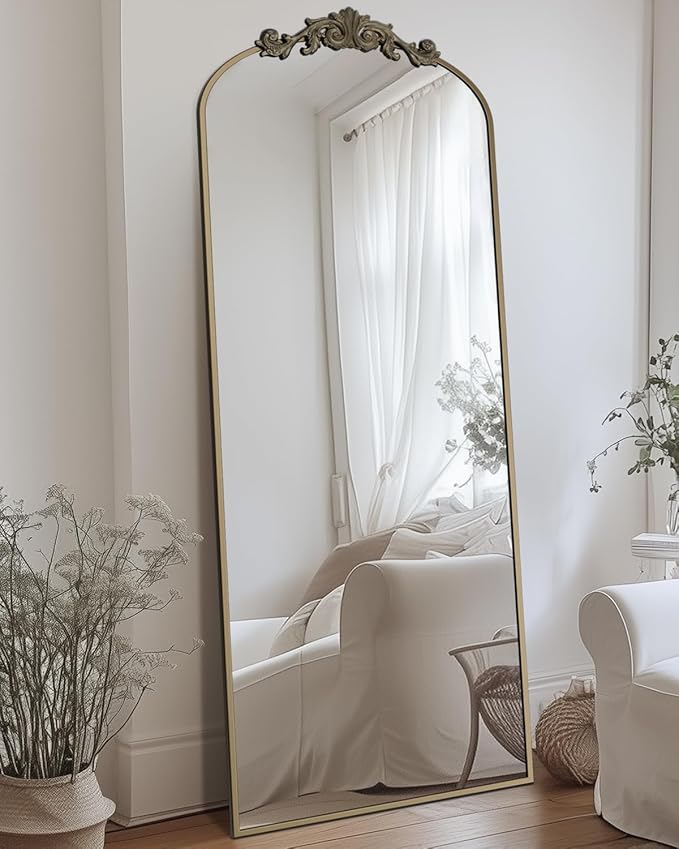 Arched Full Length Mirror,  Floor Mirror Freestanding