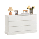 White Bedroom Dresser Modern 6 Drawer Dresser Wood Dresser Organizer Wide Dressers