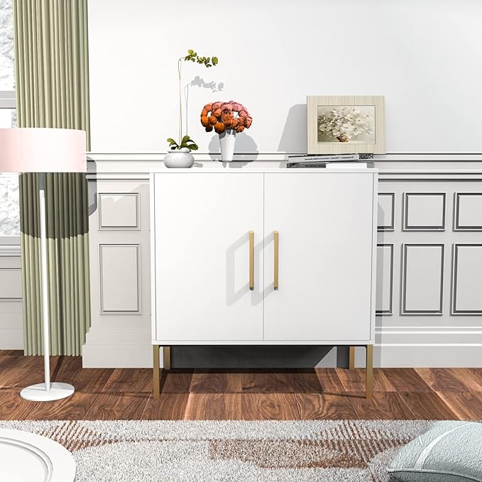 Buffet Sideboard Cabinet with Storage, Modern Wooden Free Standing Cabinet