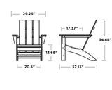 AD420WH Modern Adirondack Chair, White,