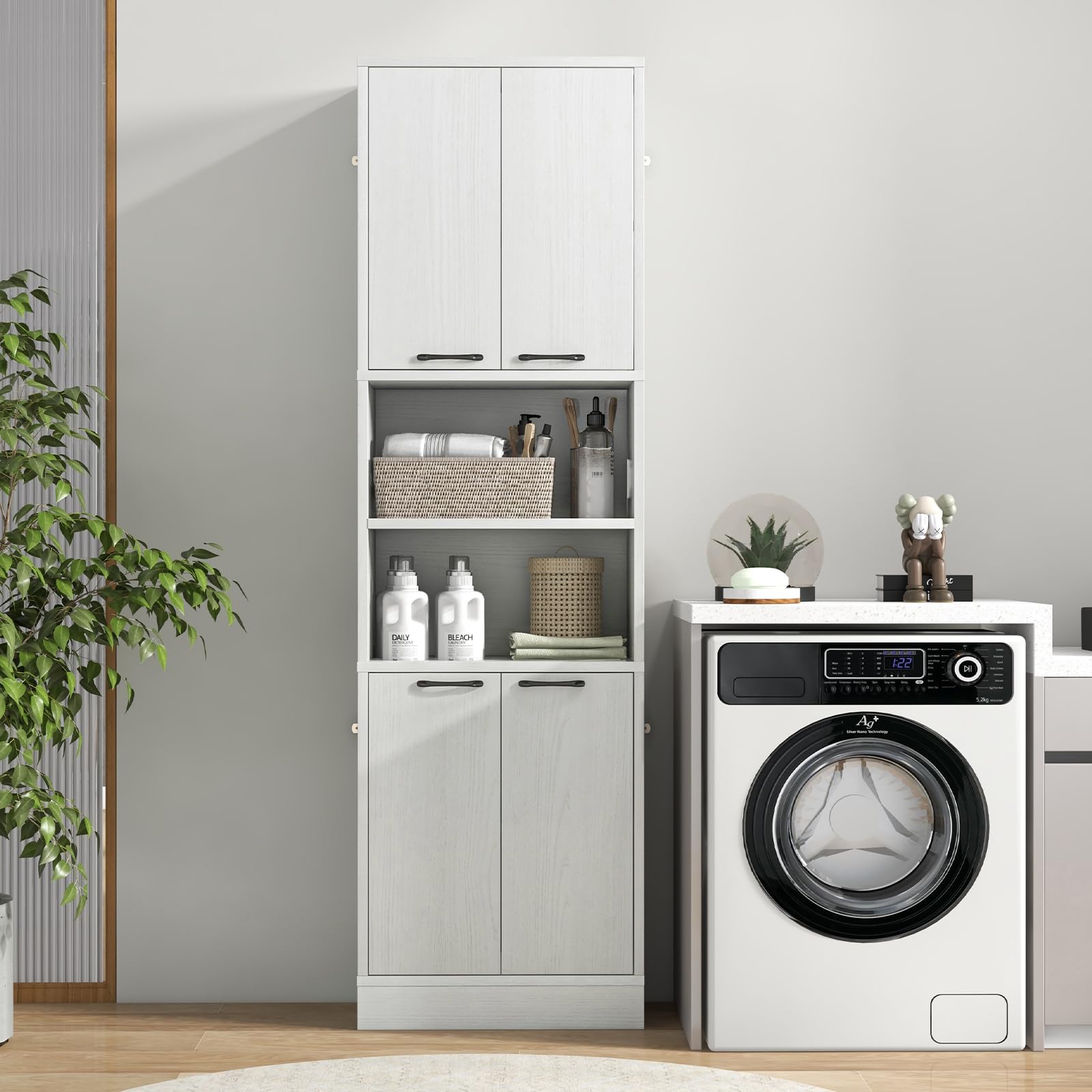 75" Tall Bathroom Storage Cabinet, Bathroom Floor Cabinet