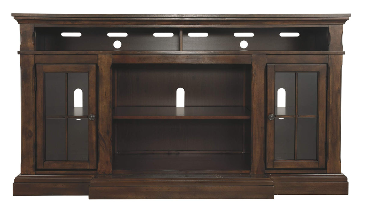 Roddinton Traditional TV Stand With Fireplace Option Fits TVs up to 70", 2 Cabinets