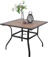 Patio Dining Table Square Backyard Bistro Table Outdoor Furniture Garden Table