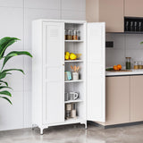 Kitchen Pantry Storage Cabinet, Metal Kitchen Pantry Cabinet with 2 doors