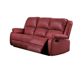 Motion Sofa in Red Synthetic Leather