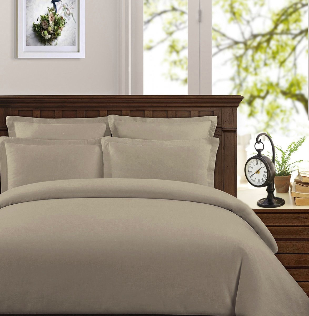 Duvet Cover Set with 2 Pieces, 415 Thread Count, Percale