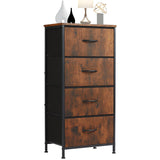 Elevon Dresser for Bedroom with 4 Drawers, Storage Drawers, Skinny Fabric Storage Tower, Tower Organizer Unit, Chest of Drawers with Wooden Top for Closet, Living Room, Entryway