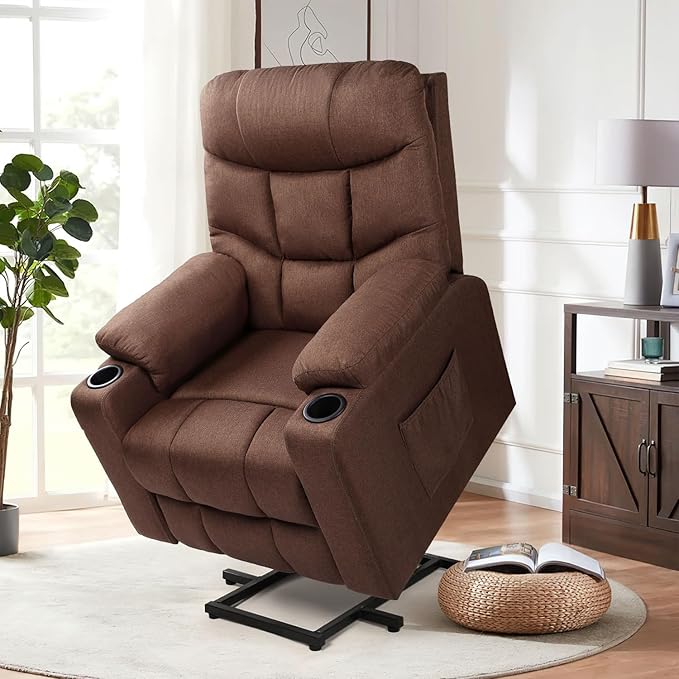 Power Lift Recliner for Elderly, Electric Lift Chair with Heated Vibration Massage