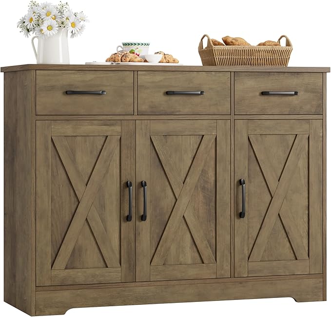 Modern Farmhouse Sideboard Buffet Cabinet