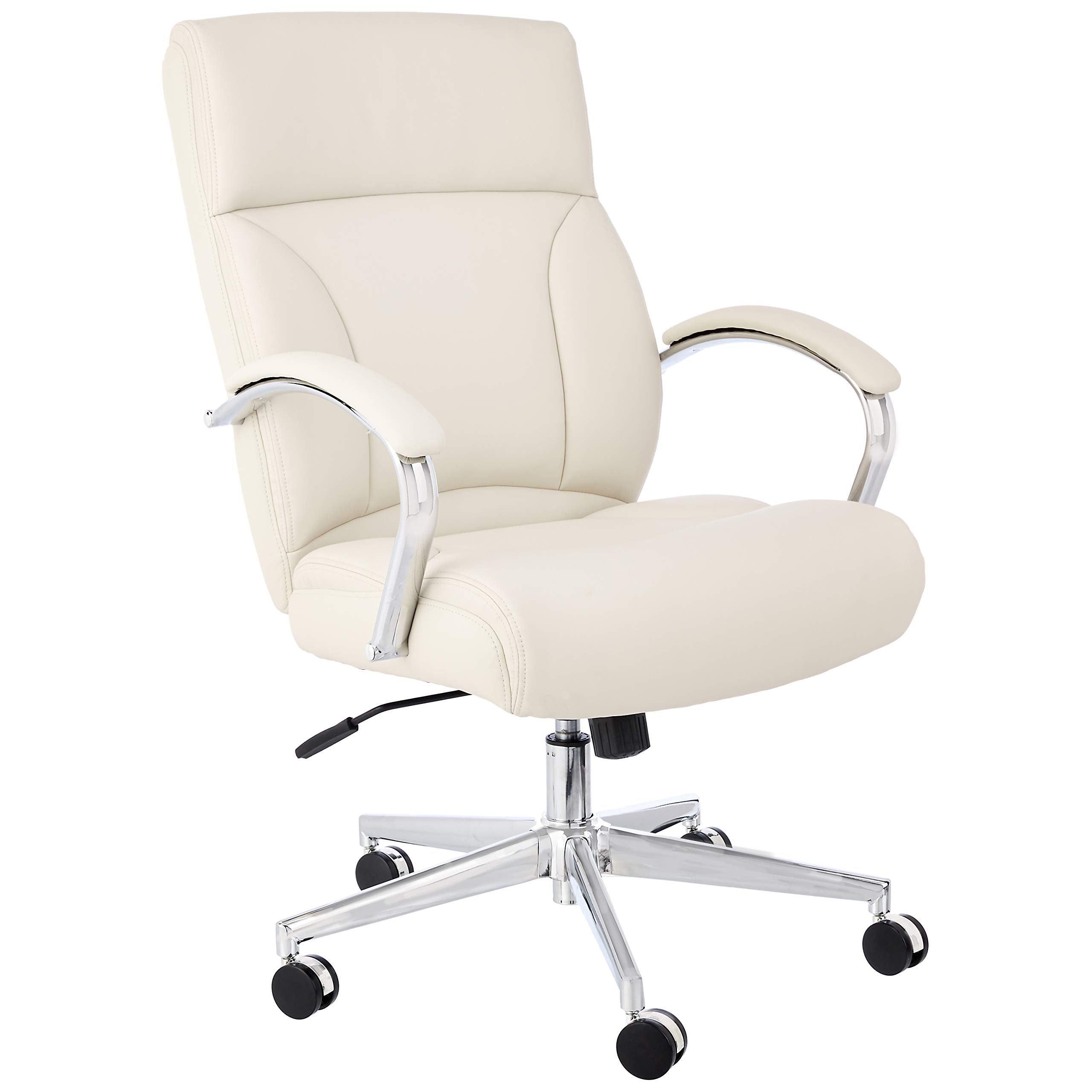 Executive Desk Chair - Ivory Bonded Leather, 275lb Capacity