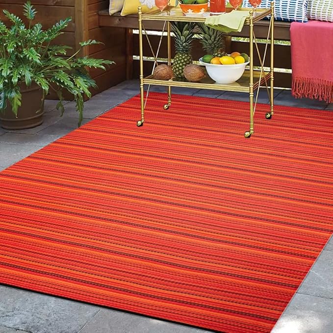 Outdoor/Indoor Rug Plastic Straw Rug Waterproof Portable Outdoor Mat