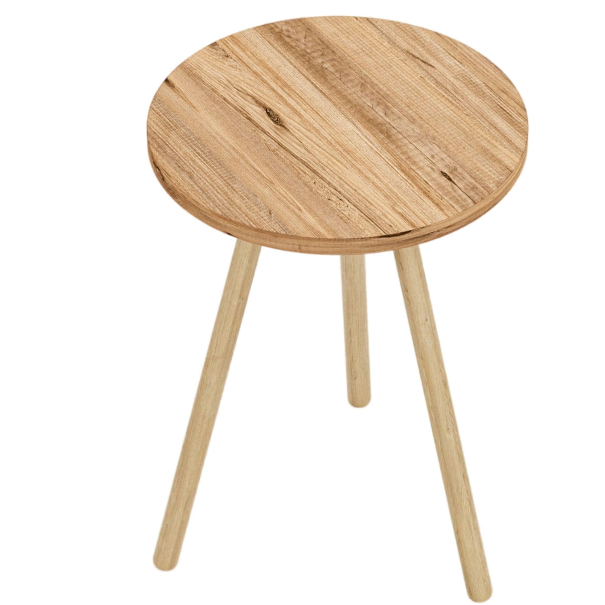 Small Round Side Tables for Living Room, Minimalist Circle Accent End Table Small Spaces