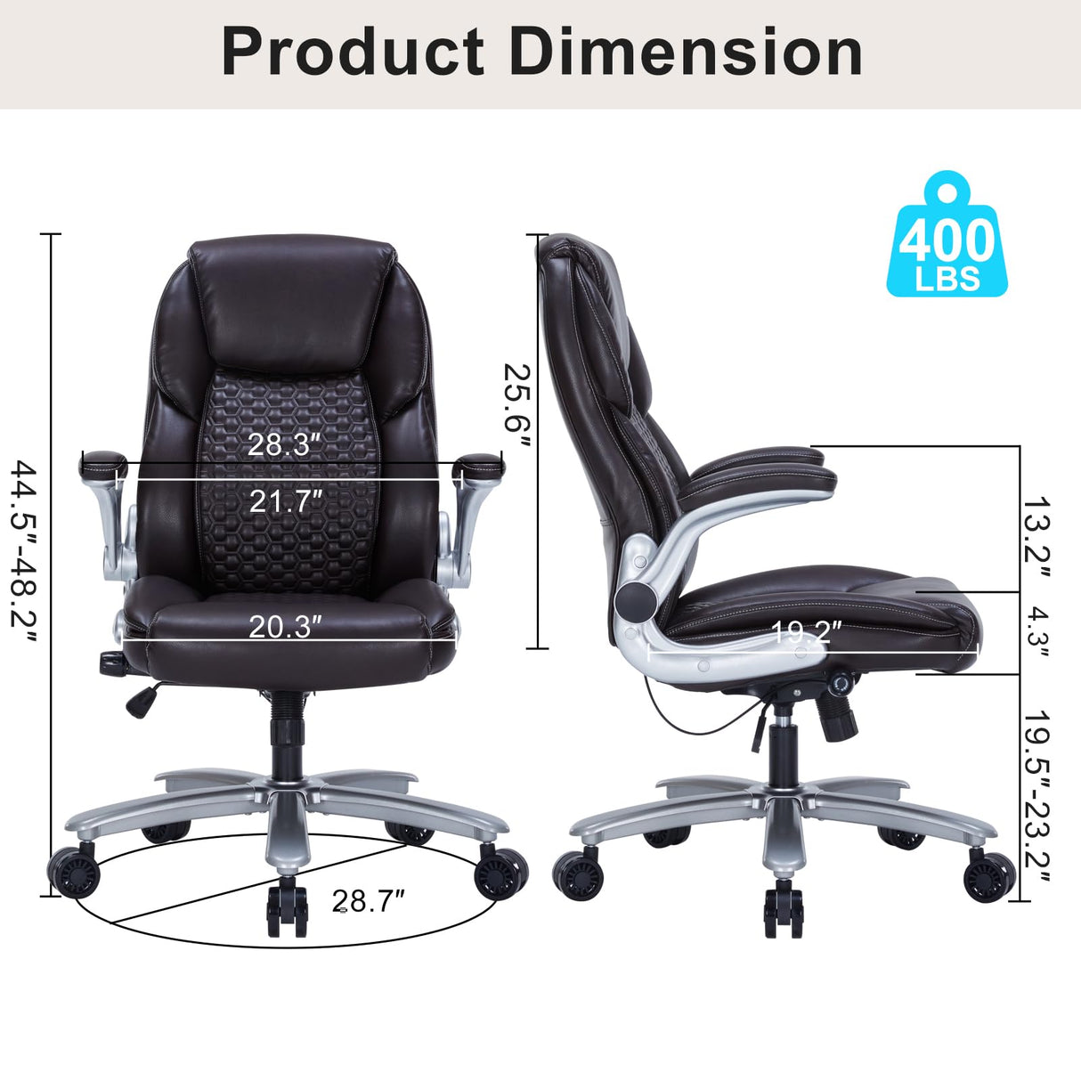 Ergonomic Executive Office Chair with Adjustable Lumbar Support