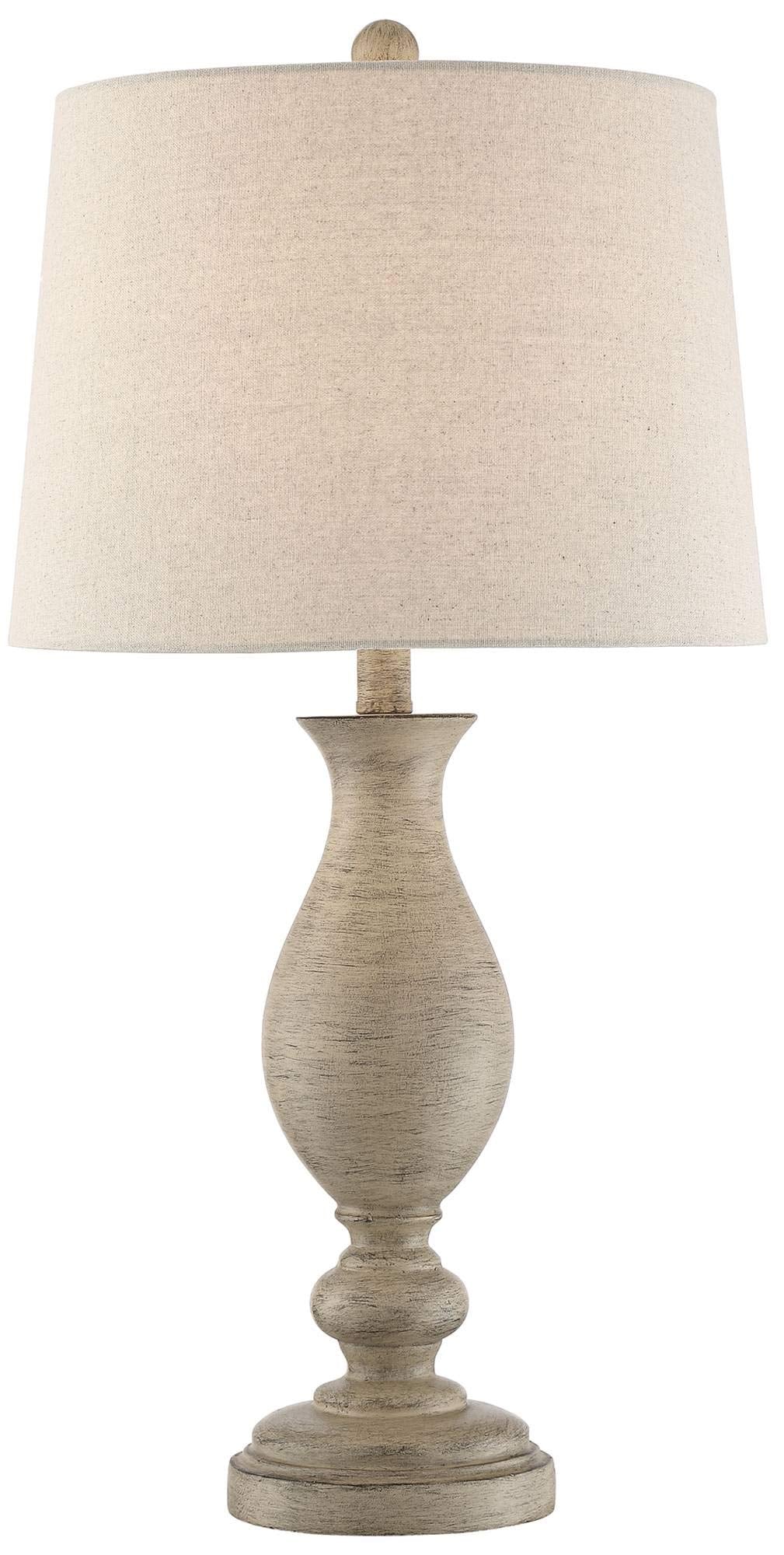 Serena Country Cottage Traditional Style Table Lamps 27.5" Tall Set of 2 Cream Beige