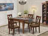 MLCL5-MAH-C Milan 5 Piece Set Includes a Rectangle Dining Room Table with Butterfly