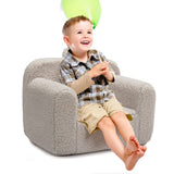 Kids Ultra-Soft Snuggle Foam Filled Chair, Toddler Cuddly Sherpa Reading Couch for Boys